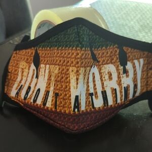 Colorful Face Mask with Text Design